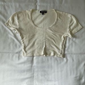 Cream Top Shop crop top size 4
